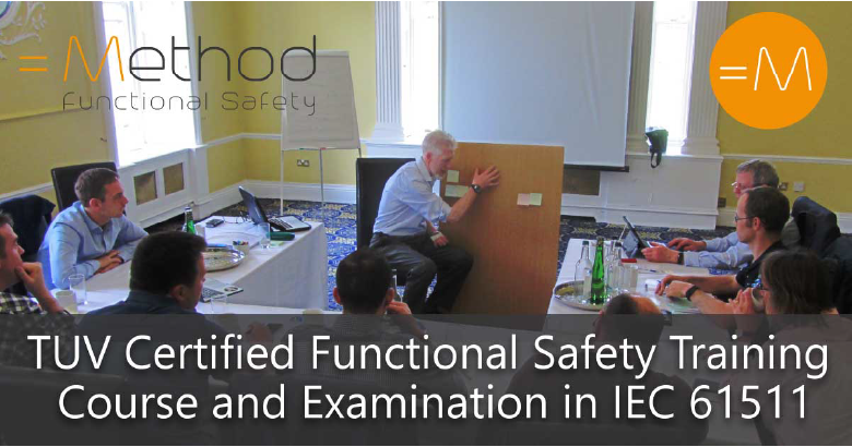 TUV SUD Certified Functional Safety training course and examination in IEC 61511